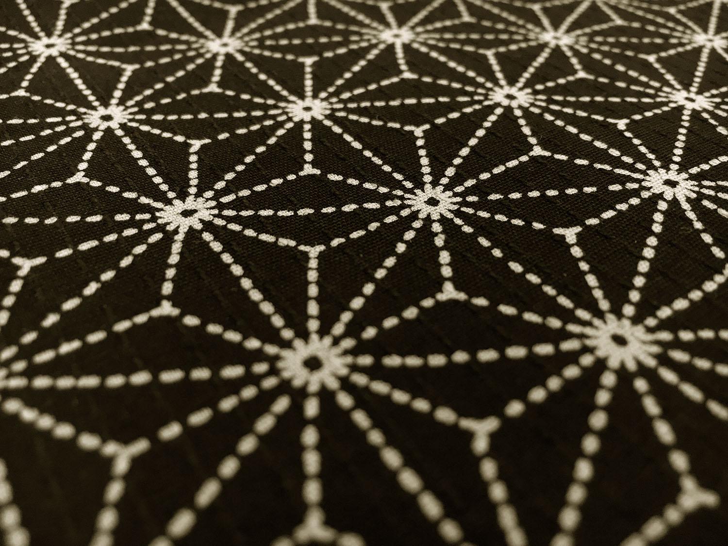 Japanese Textured Cotton Print With Pinstripe Stars2