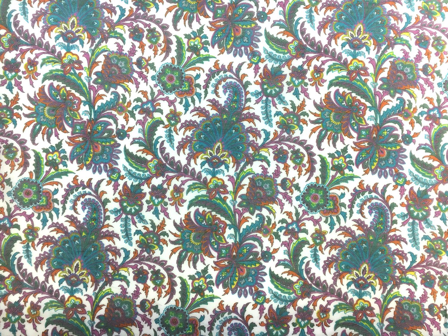 Ratti Cotton Silk Voile Paisley Print0