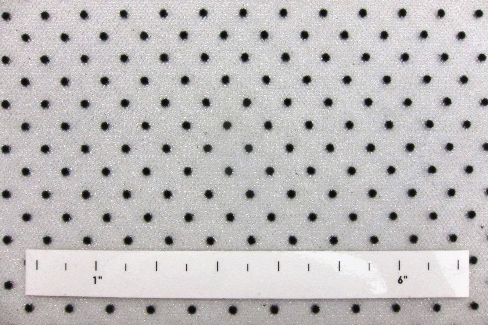 Polka Dot Flocking on Metallic Tulle in Silver1