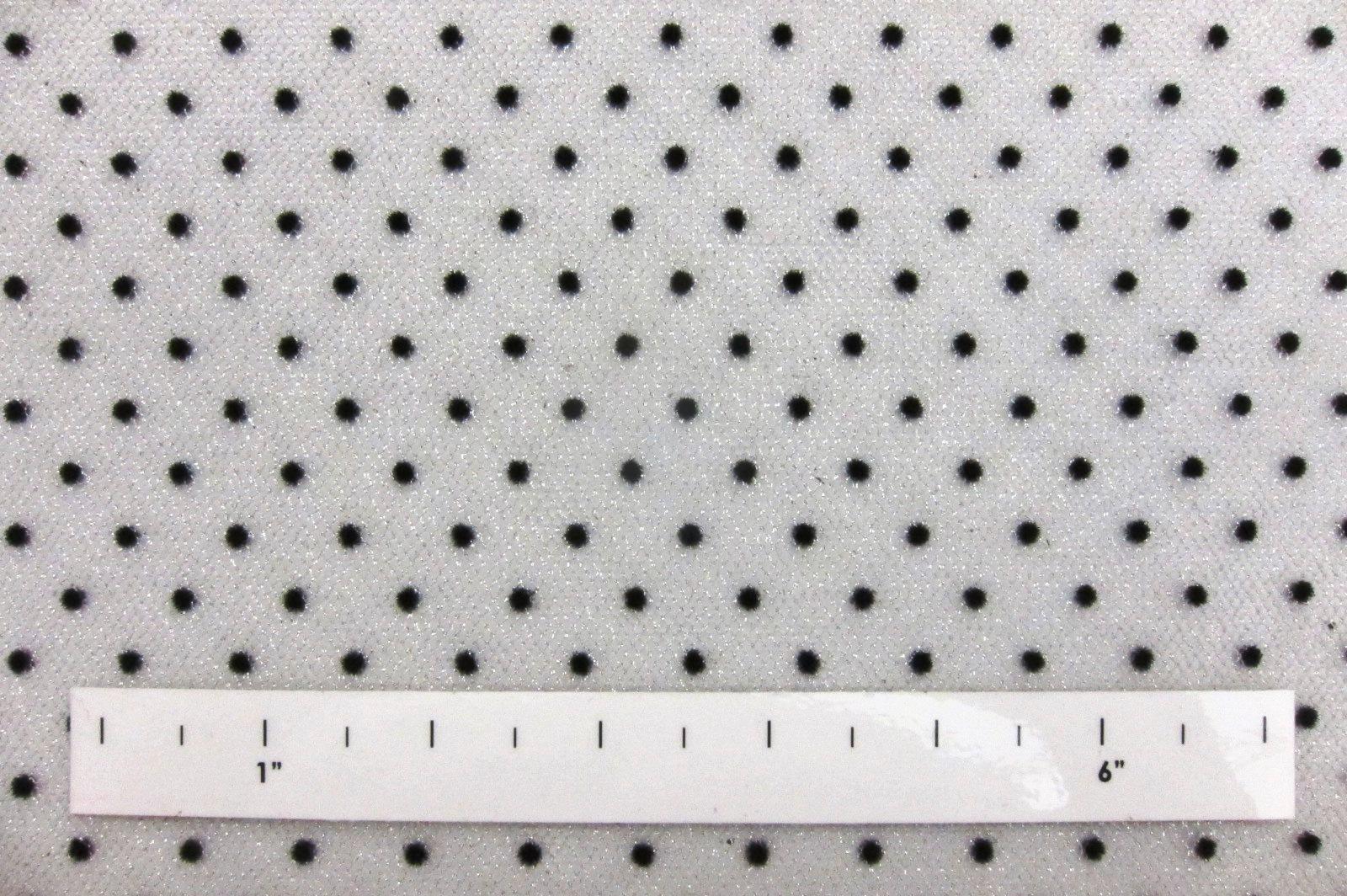 Polka Dot Flocking on Metallic Tulle in Silver1