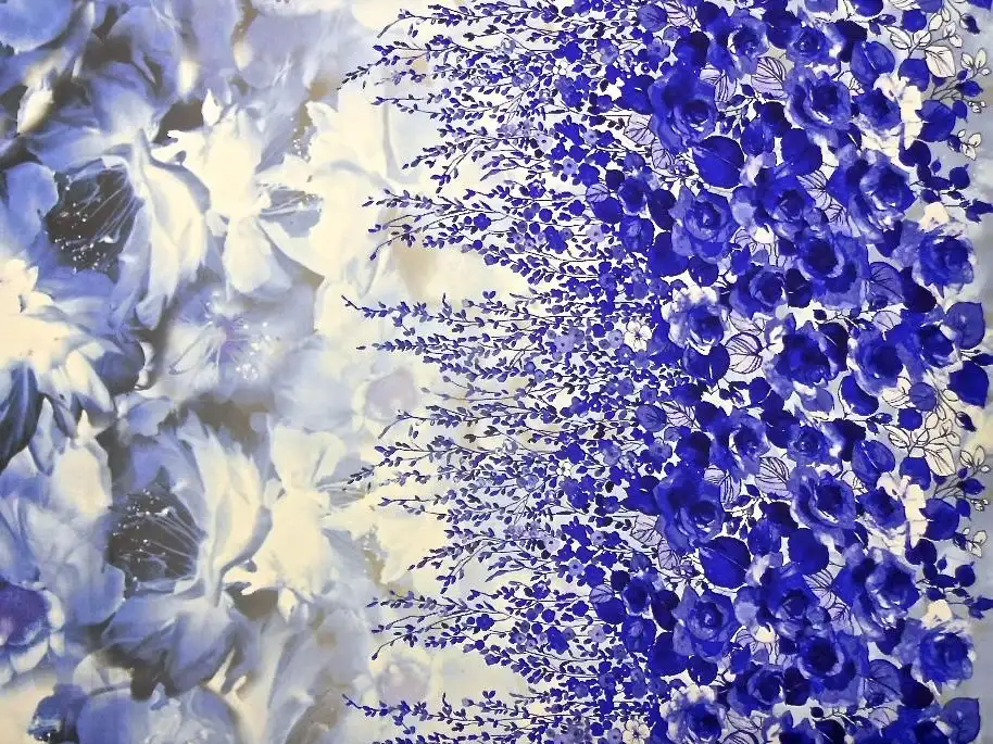 Printed Silk Gazar0