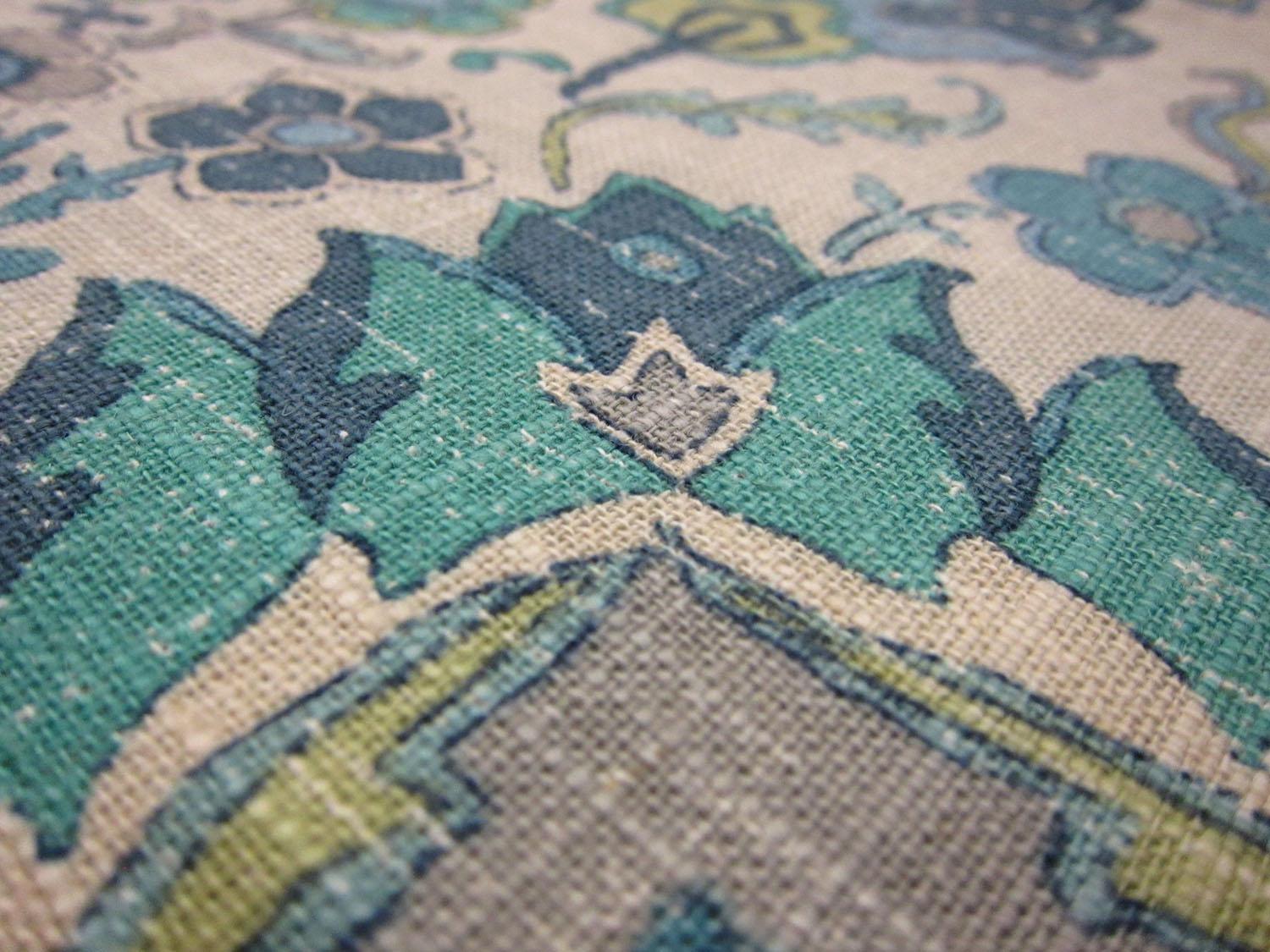 Linen Blend Upholstery Turkish Floral Print 2