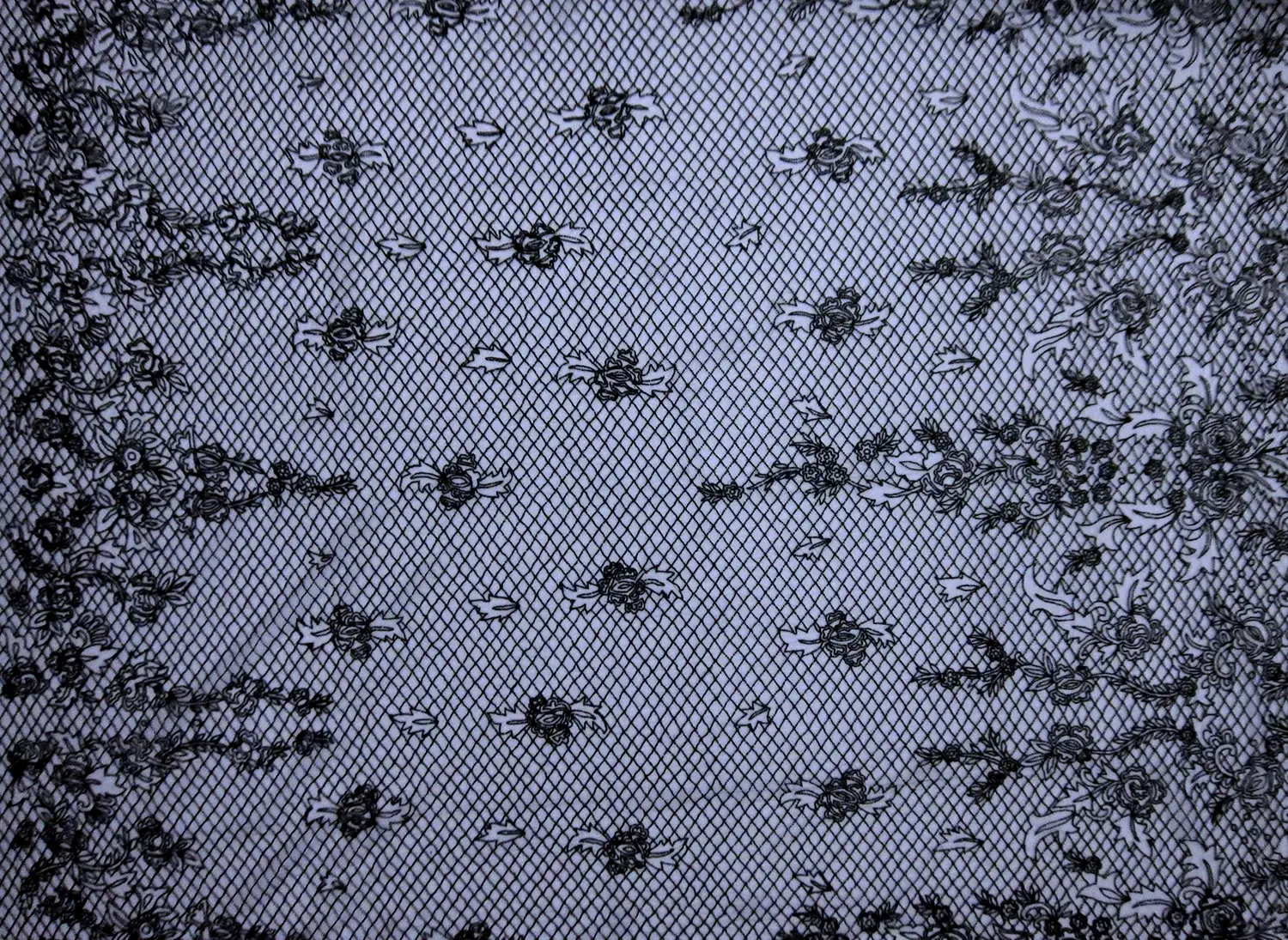 Novelty Beaded Tulle with Bugle Beads0