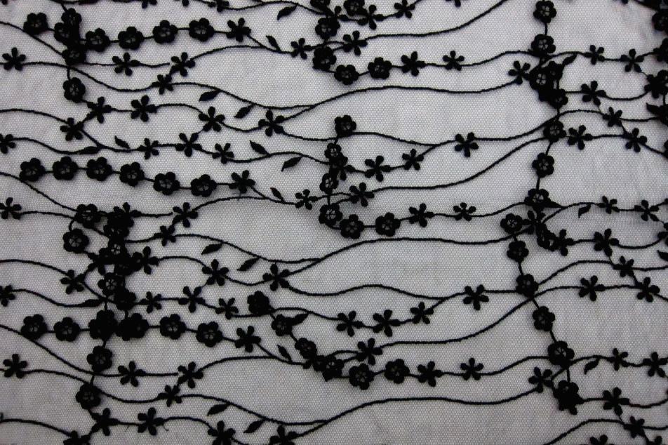 EMBROIDERY ON TULLE -C-