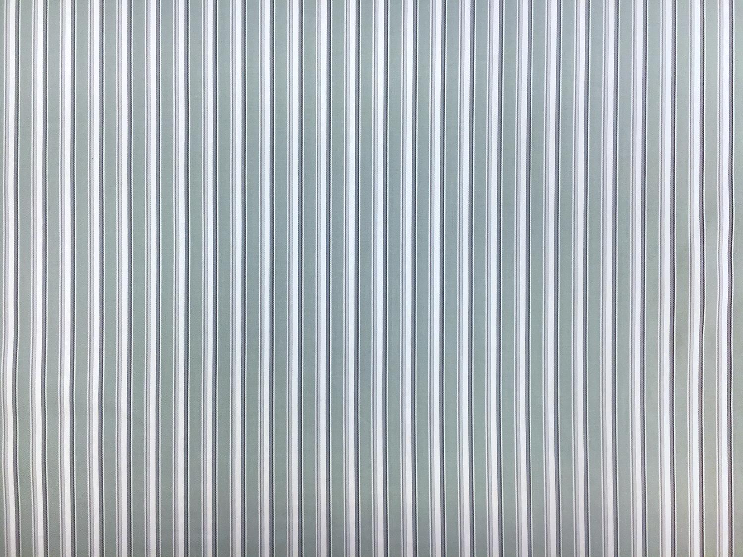 Italian Cotton Shadow Stripe in Sage0