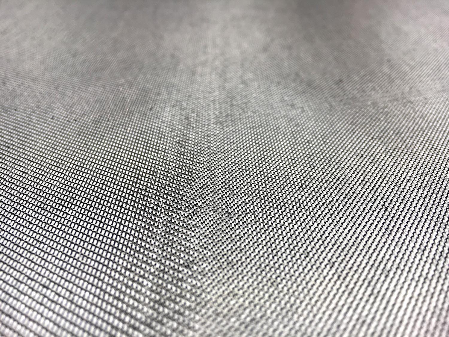 French Cotton Blend Metallic Twill in Silver1