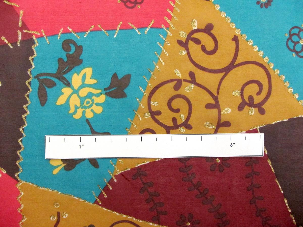 Metallic Printed Silk Chiffon2