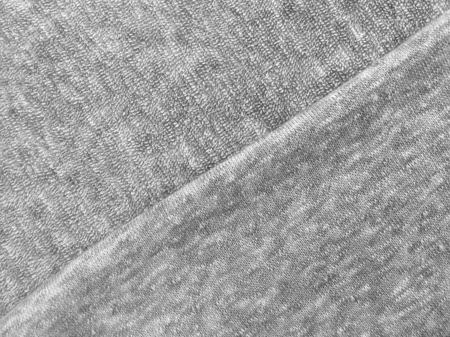 Japanese Cotton Blend Terry Knit in Heather Grey1