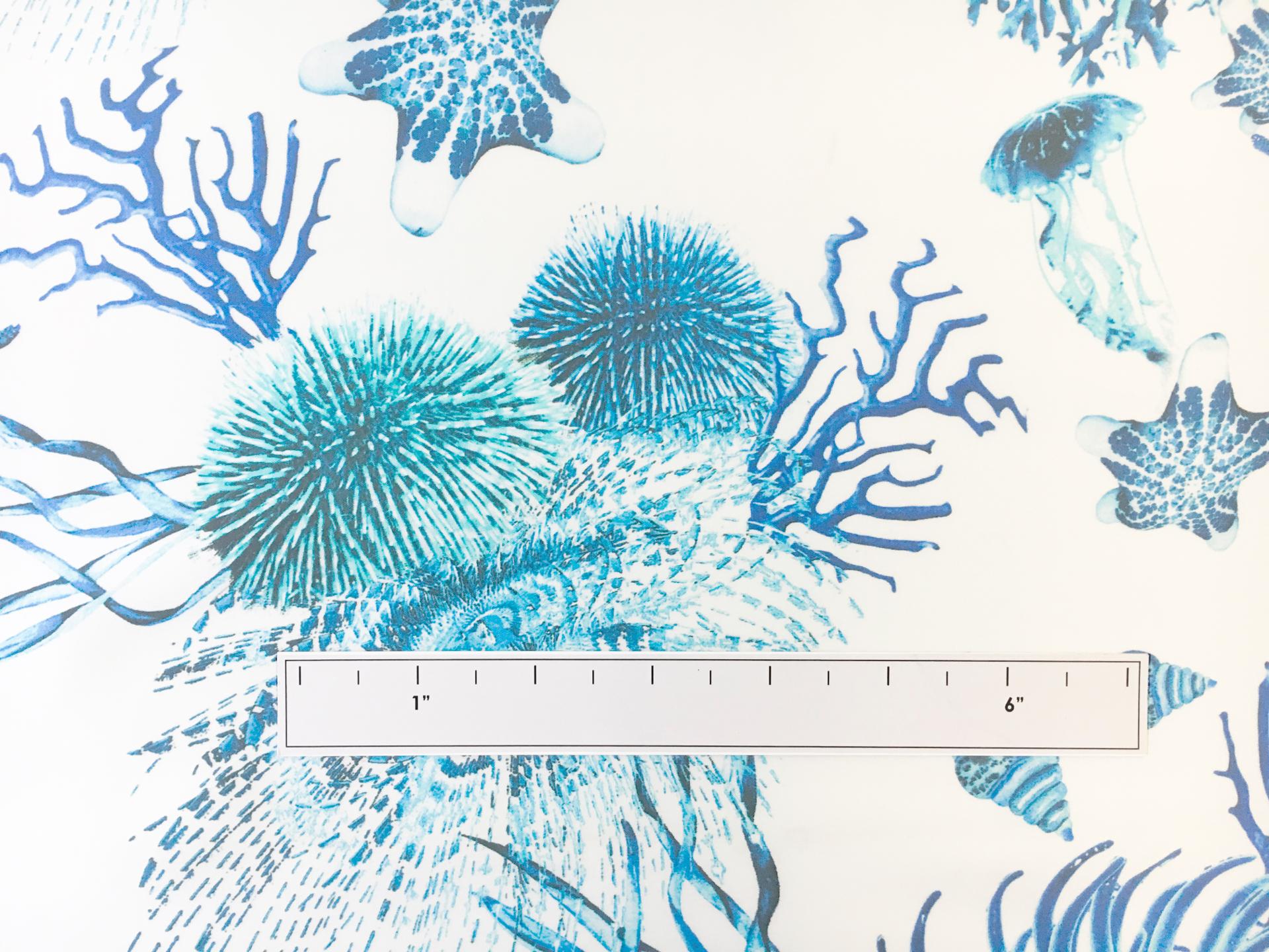 Printed Silk Chiffon with Corals and Anemones2