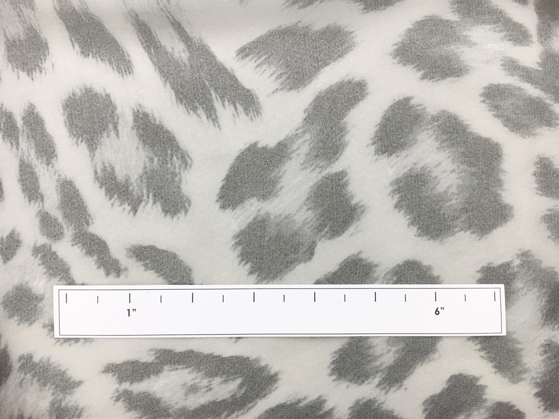 Leopard Printed Metallic Silk Chiffon1