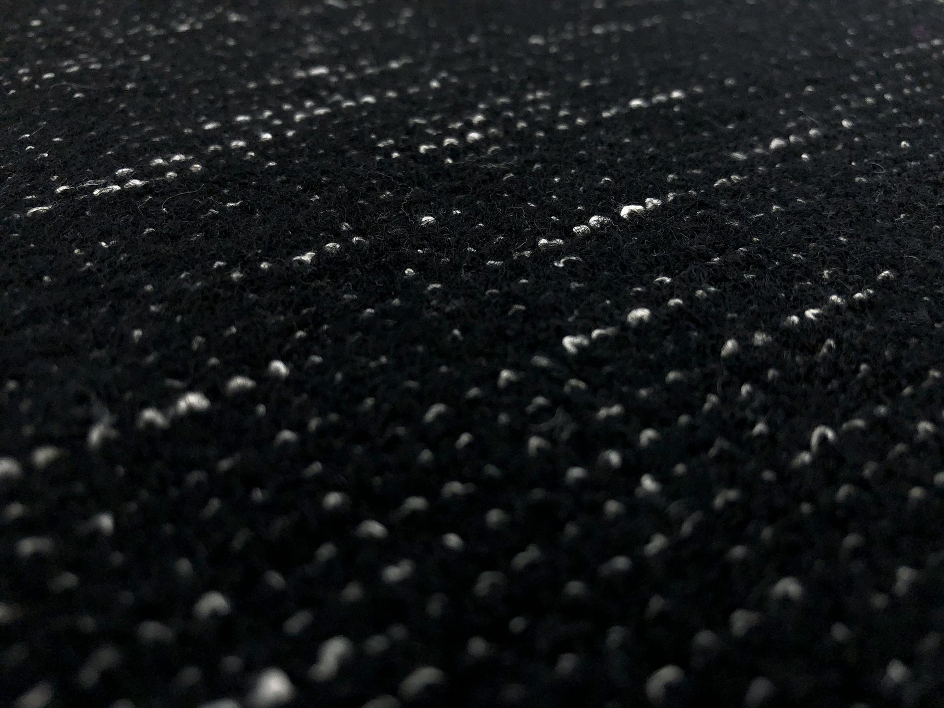 Poly Wool Blend Novelty Felted Knit in Black2