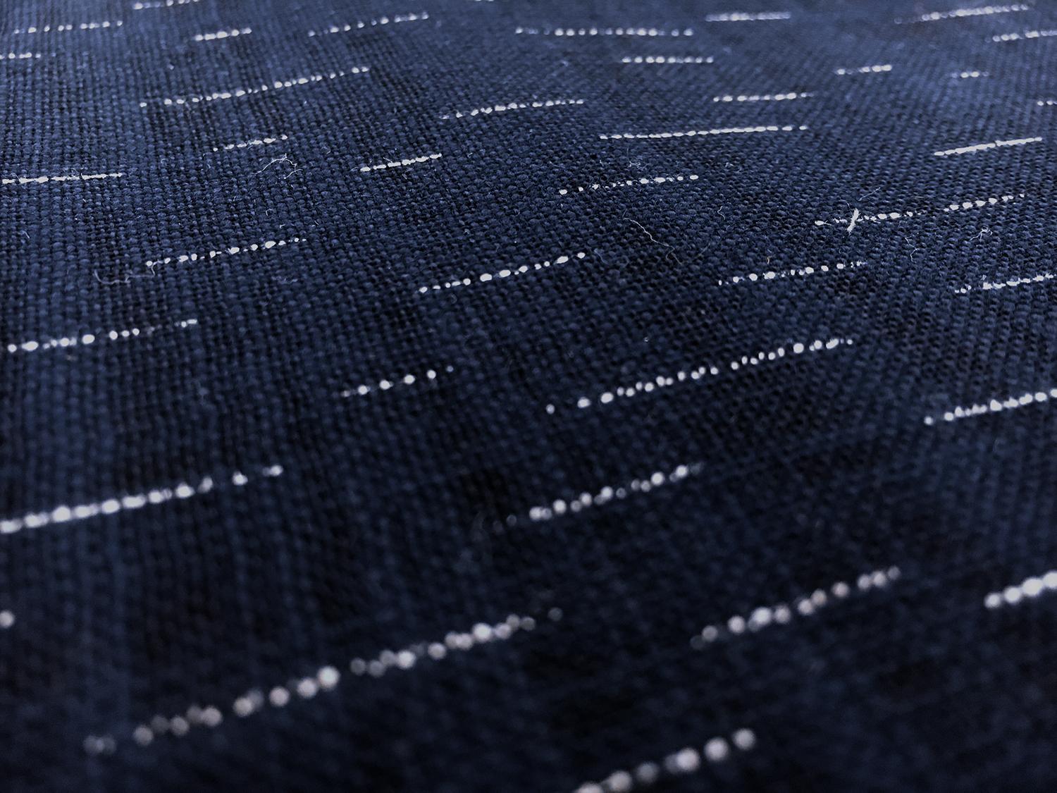 Japanese Printed Midweight Cotton with Small White Lines 2