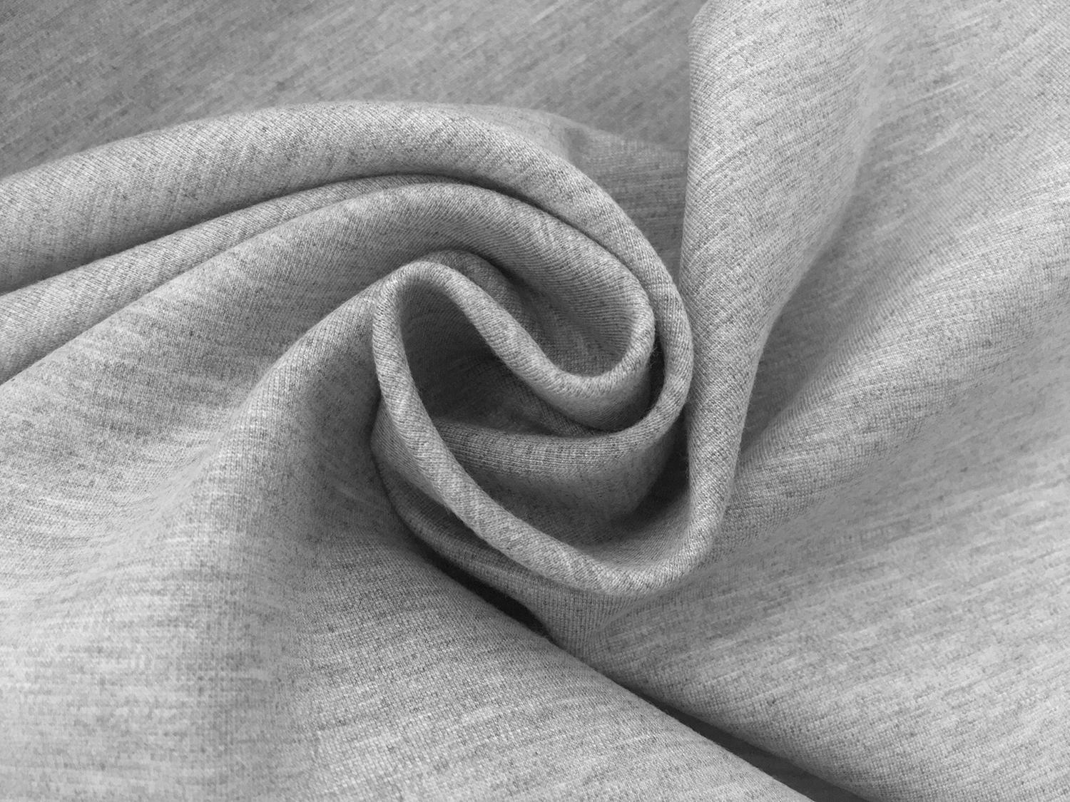 Rayon Nylon and Spandex Doubleface Ponte in Heather Grey1