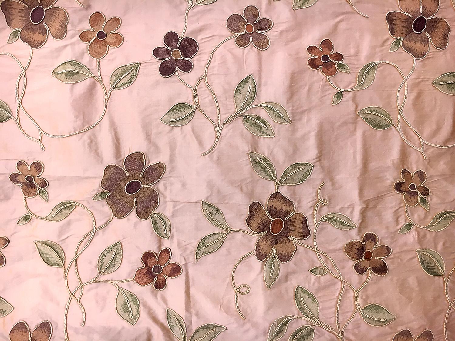 Embroidered Silk Shantung0