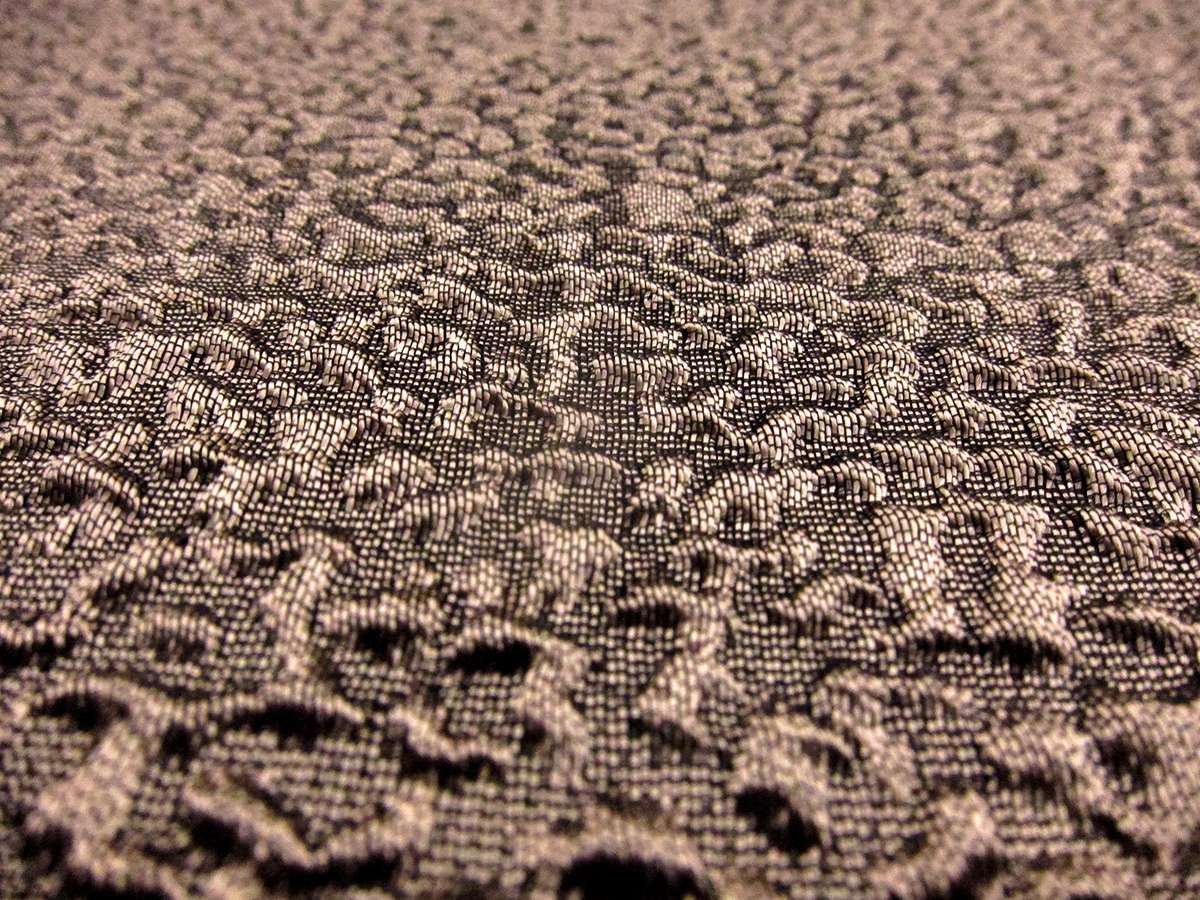 Silk Blend Organza Cloqué In Titanium