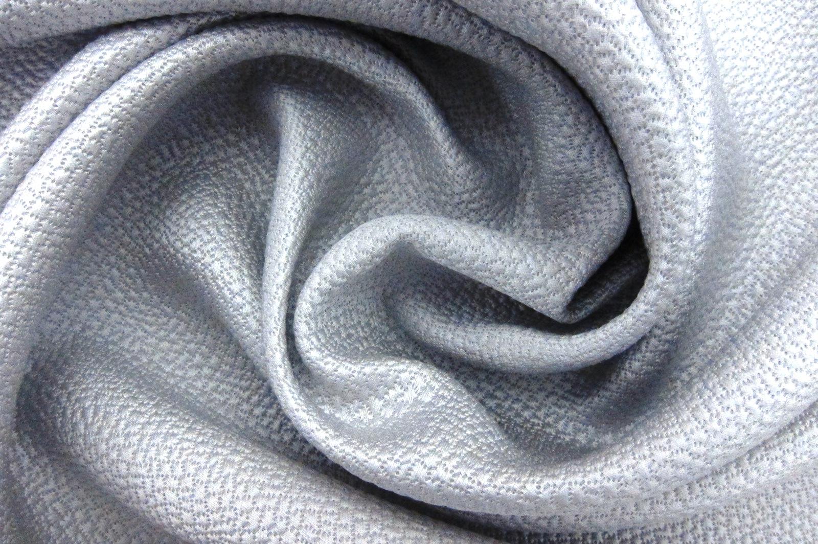 Silk and Wool Hammered Satin in Platinum2