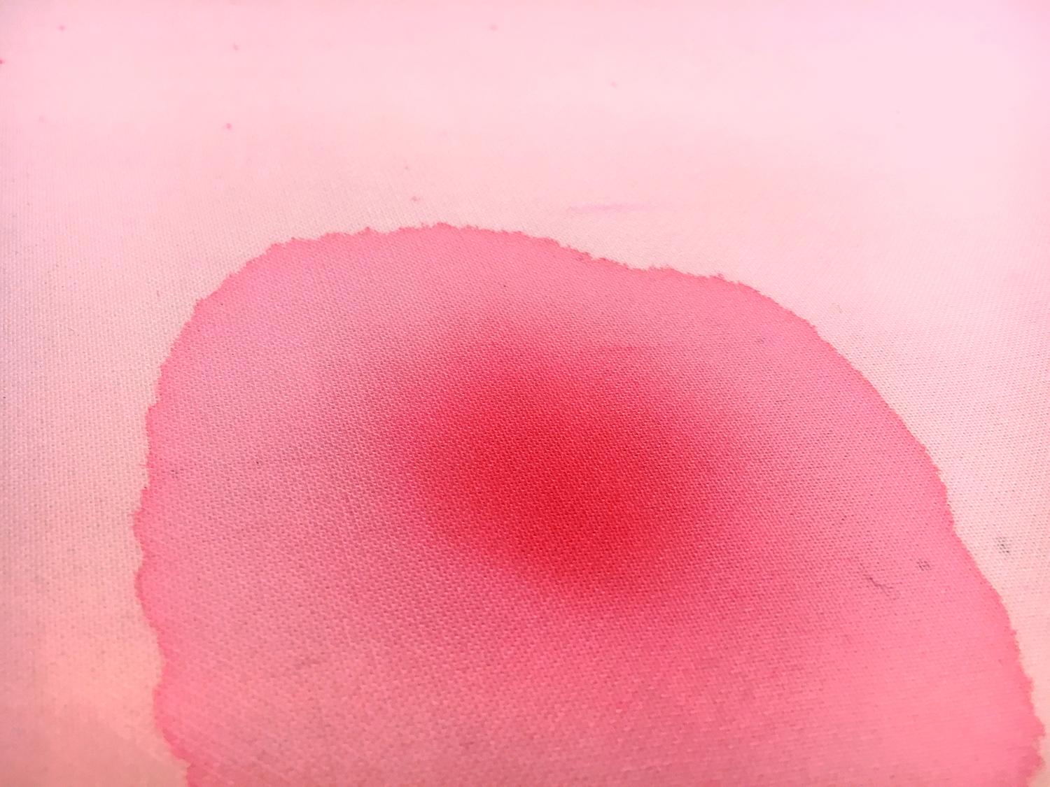 Hand Painted Silk Gazar with Watercolor Dots2