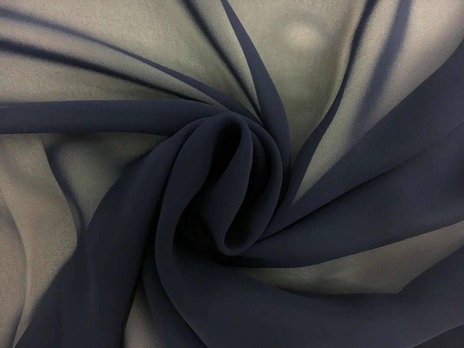 Japanese Polyester Chiffon in Navy1