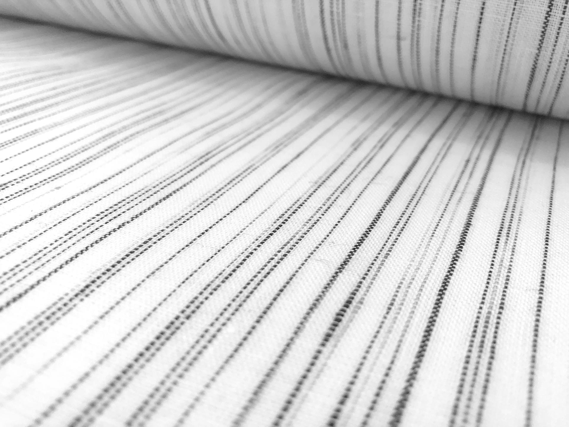 Linen Novelty Stripe in White2