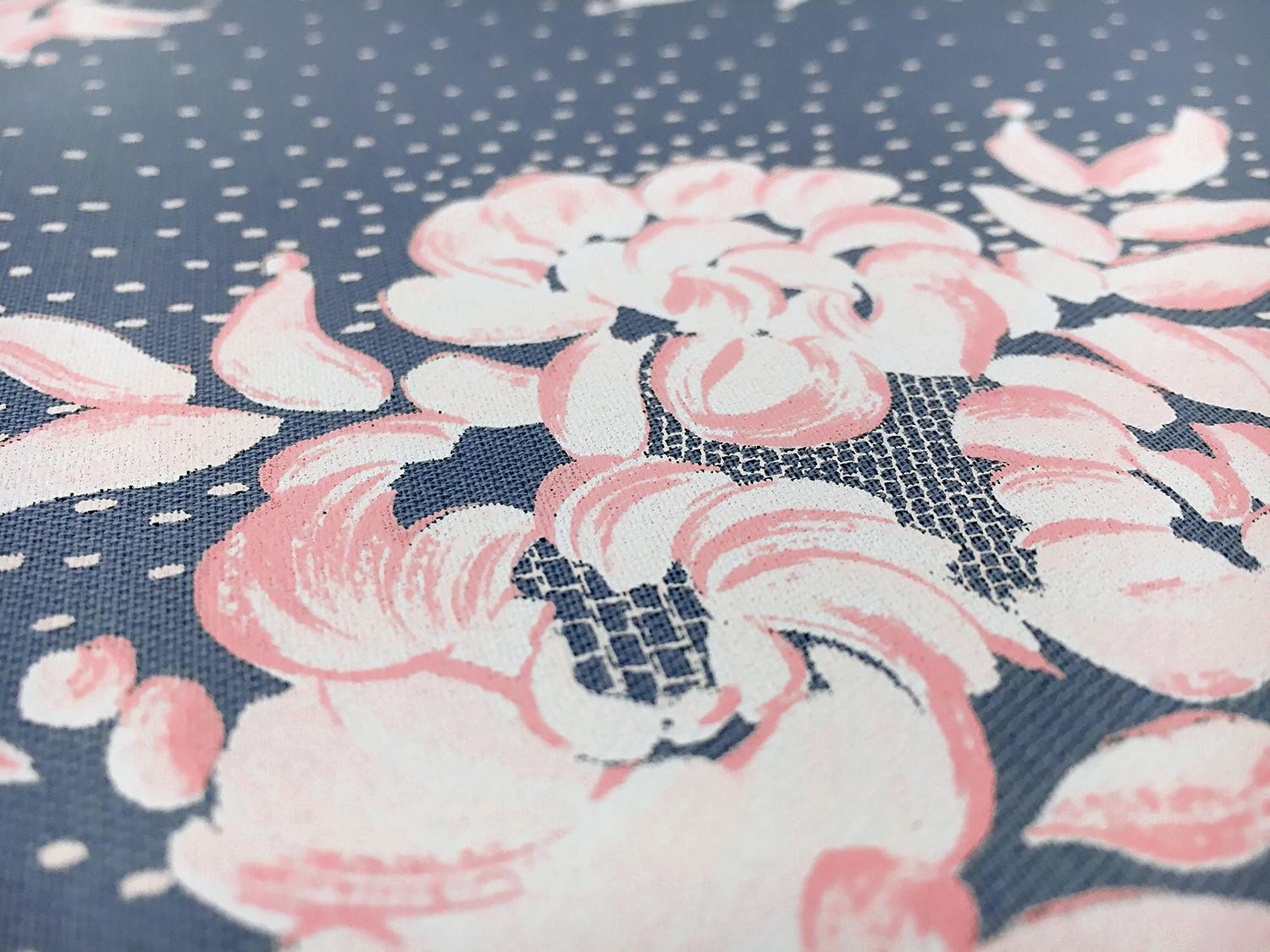 Printed Couture Silk Gazar with Doily Ornamentation Patterns2