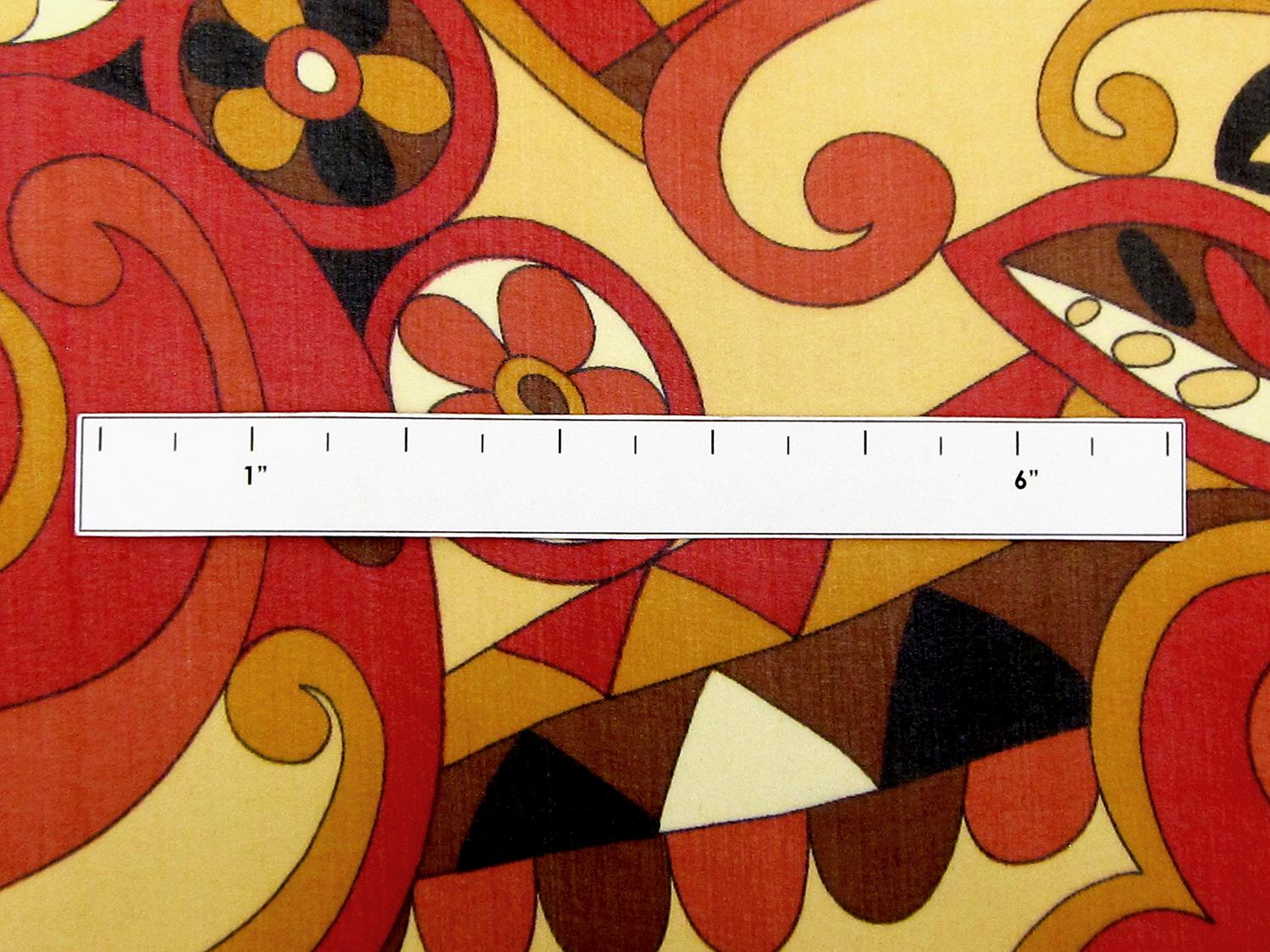 Printed Silk Chiffon with 70s Floral Motifs1