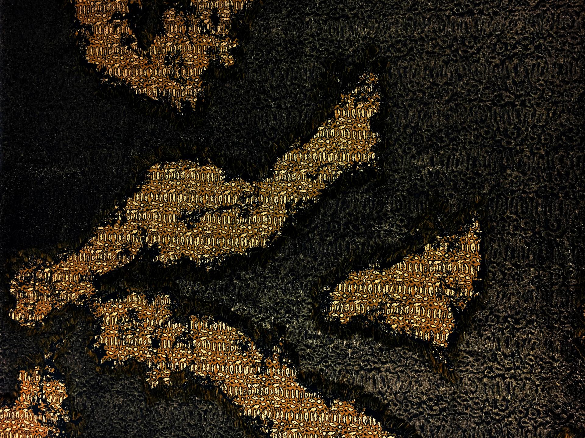 Silk Blend Metallic Cloqué with Large Abstract Shapes0