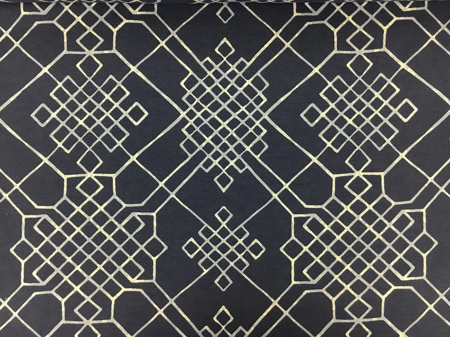 Linen Cotton Blend Upholstery Celtic Knot Print0