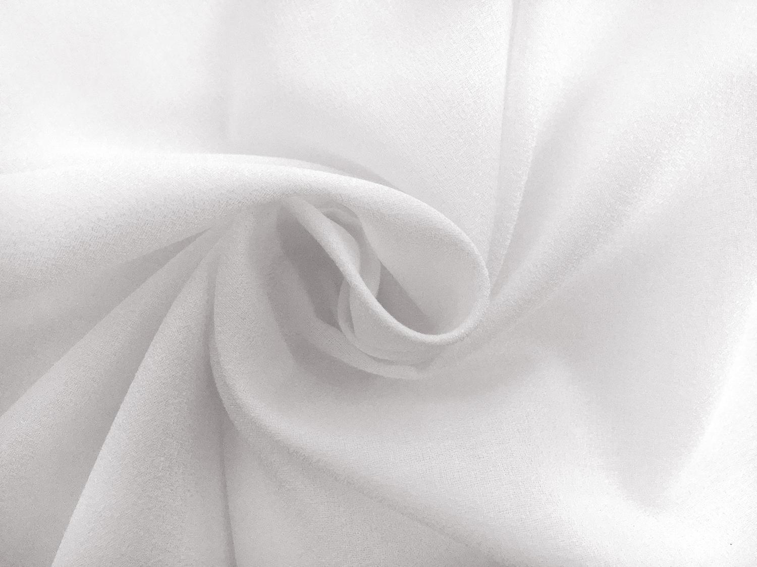 Swiss Cotton Georgette in White 1