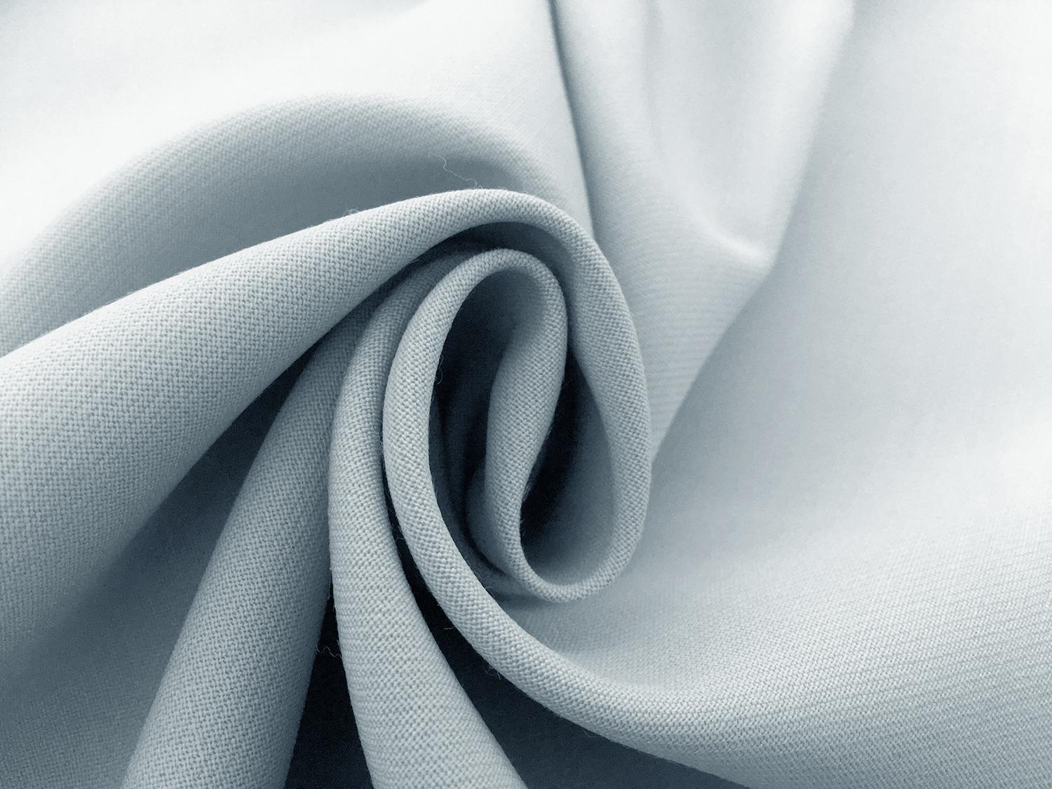Italian Wool Satin Faille in Ice Blue1