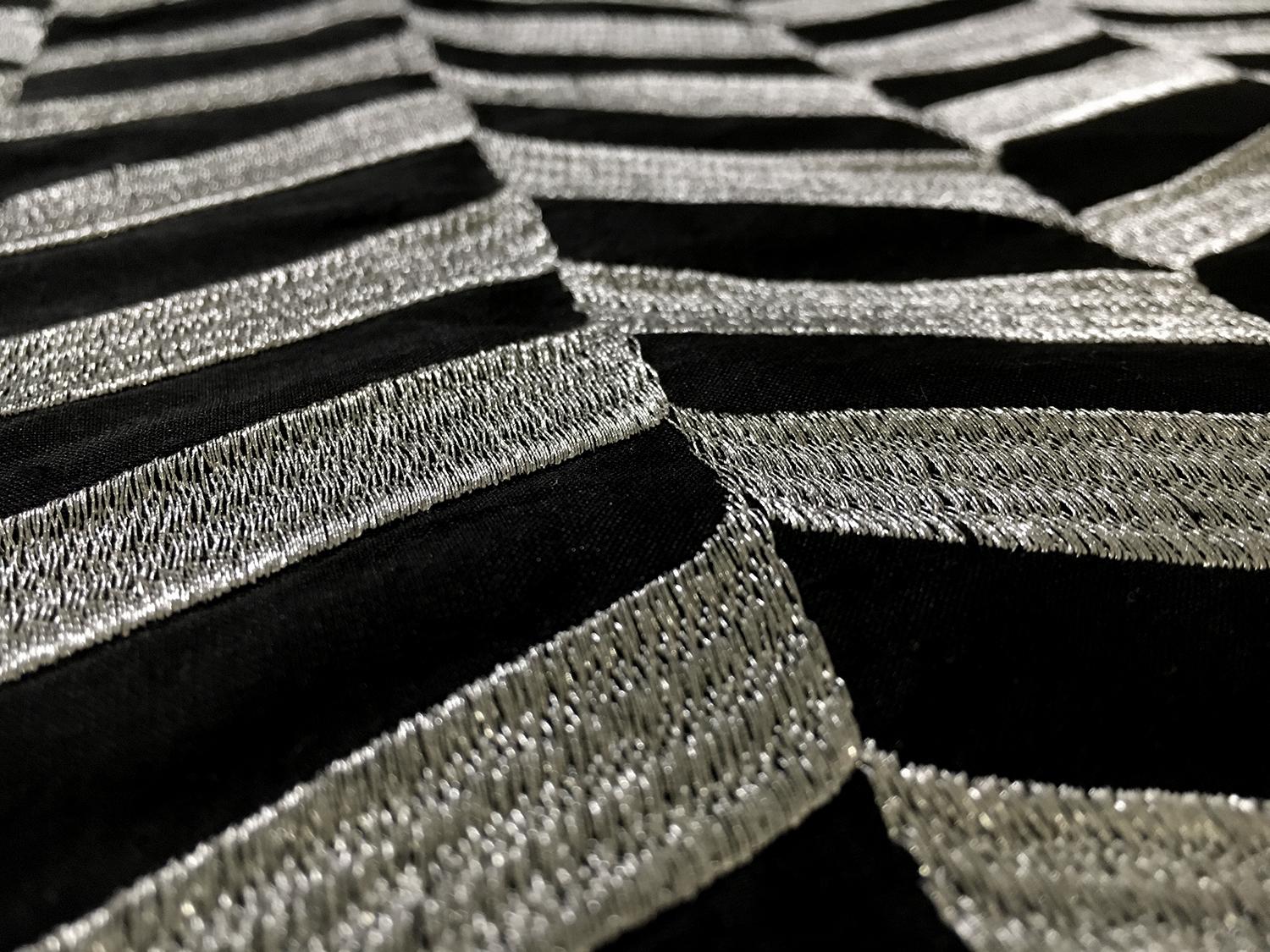 Silk Shantung with Metallic Embroidery1