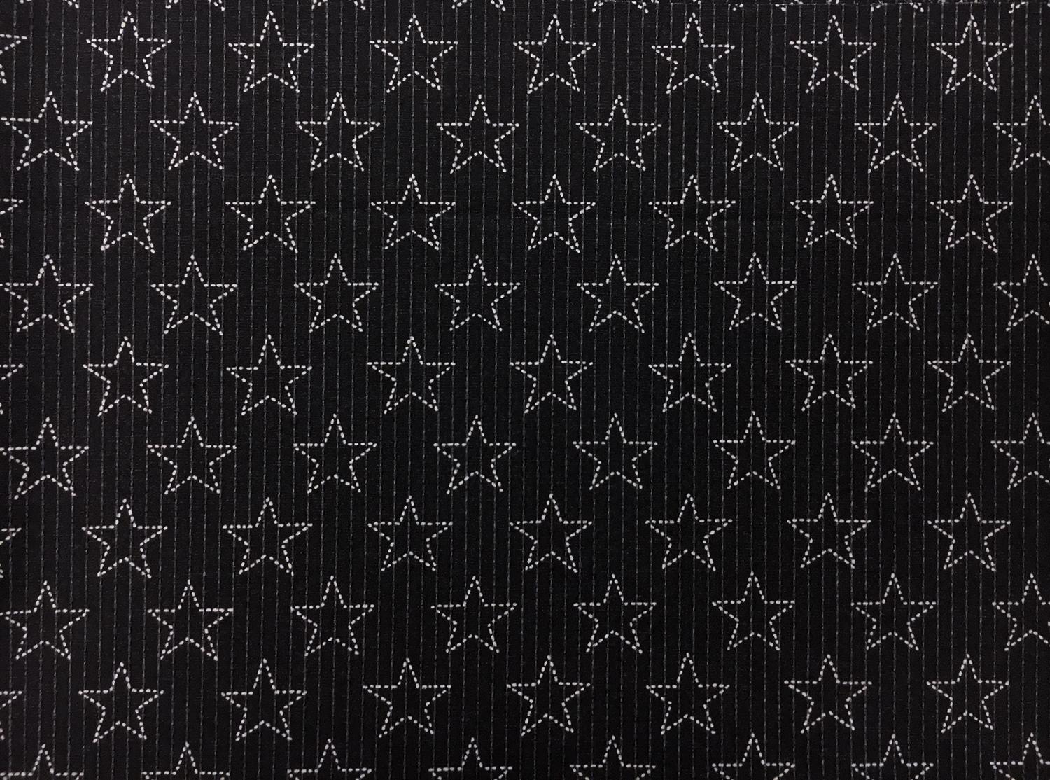 Japanese Textured Cotton With Pinstriped Starts Print0