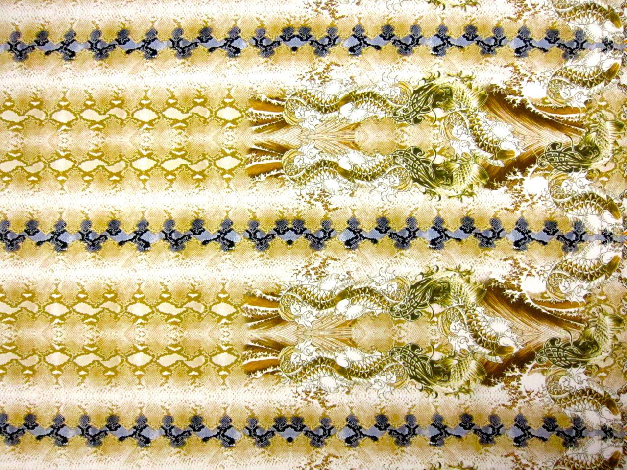 Printed Silk Charmeuse0