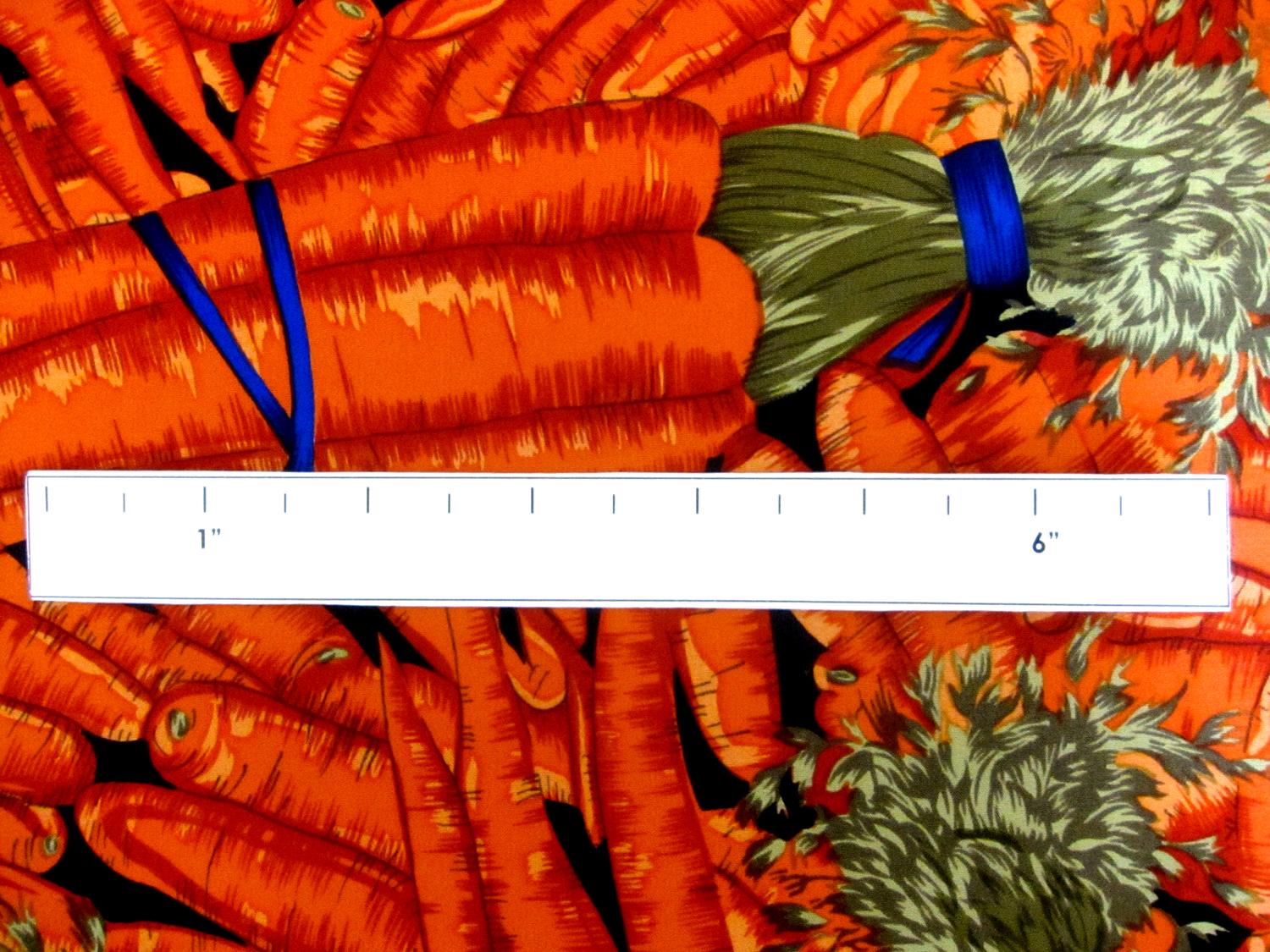 REDUCED Printed Silk Crepe de Chine with Carrots1