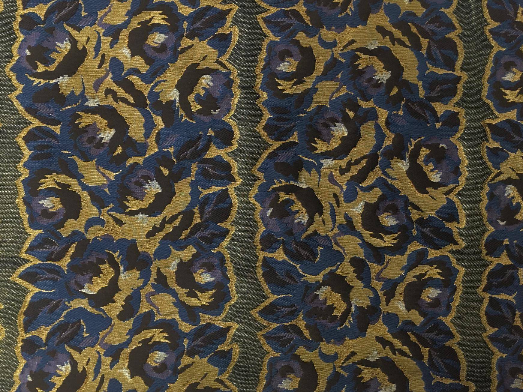 Polyester and Acetate Metallic Jacquard with Floral Motifs0
