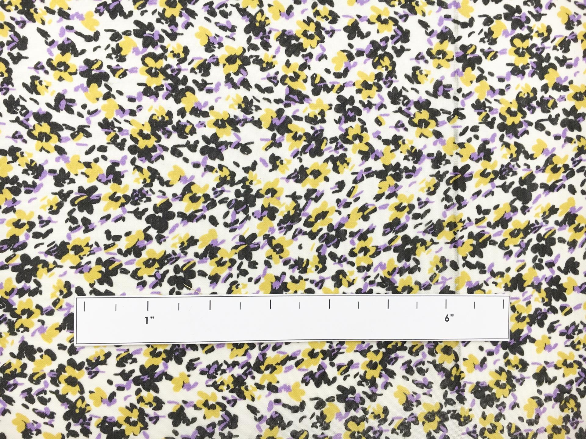 Printed Silk Gazar with Small Flowers1