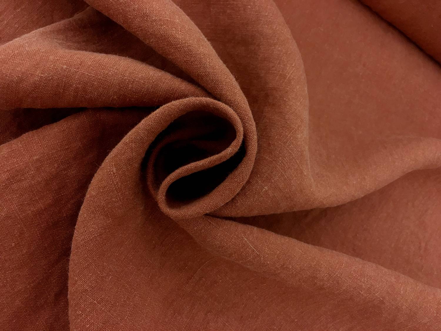 Stone Washed Linen in Paprika1