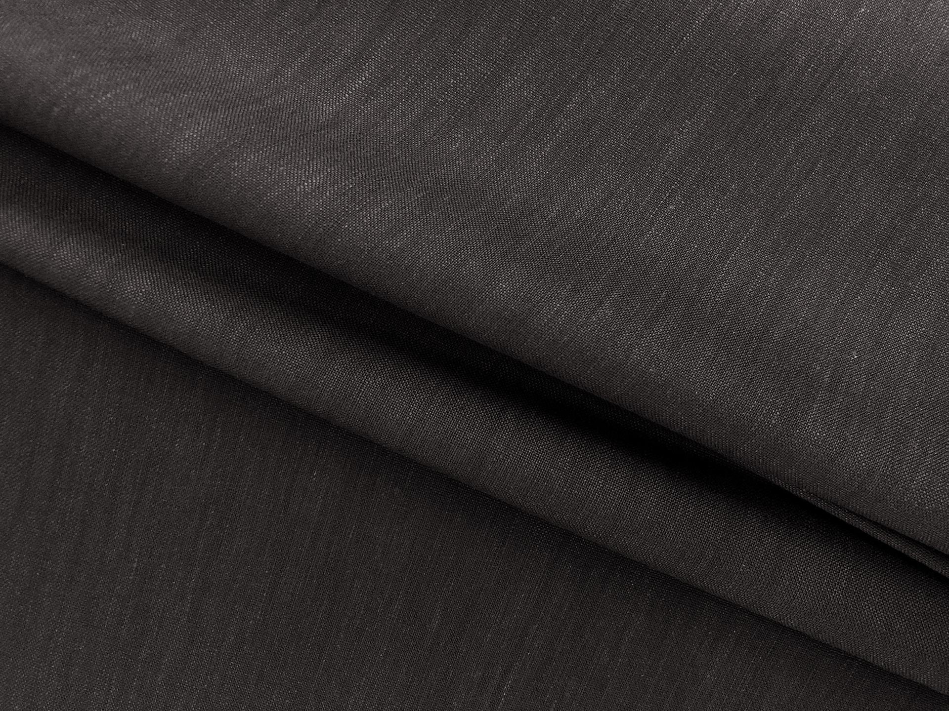 Stretch Linen Rayon Blend in Black2