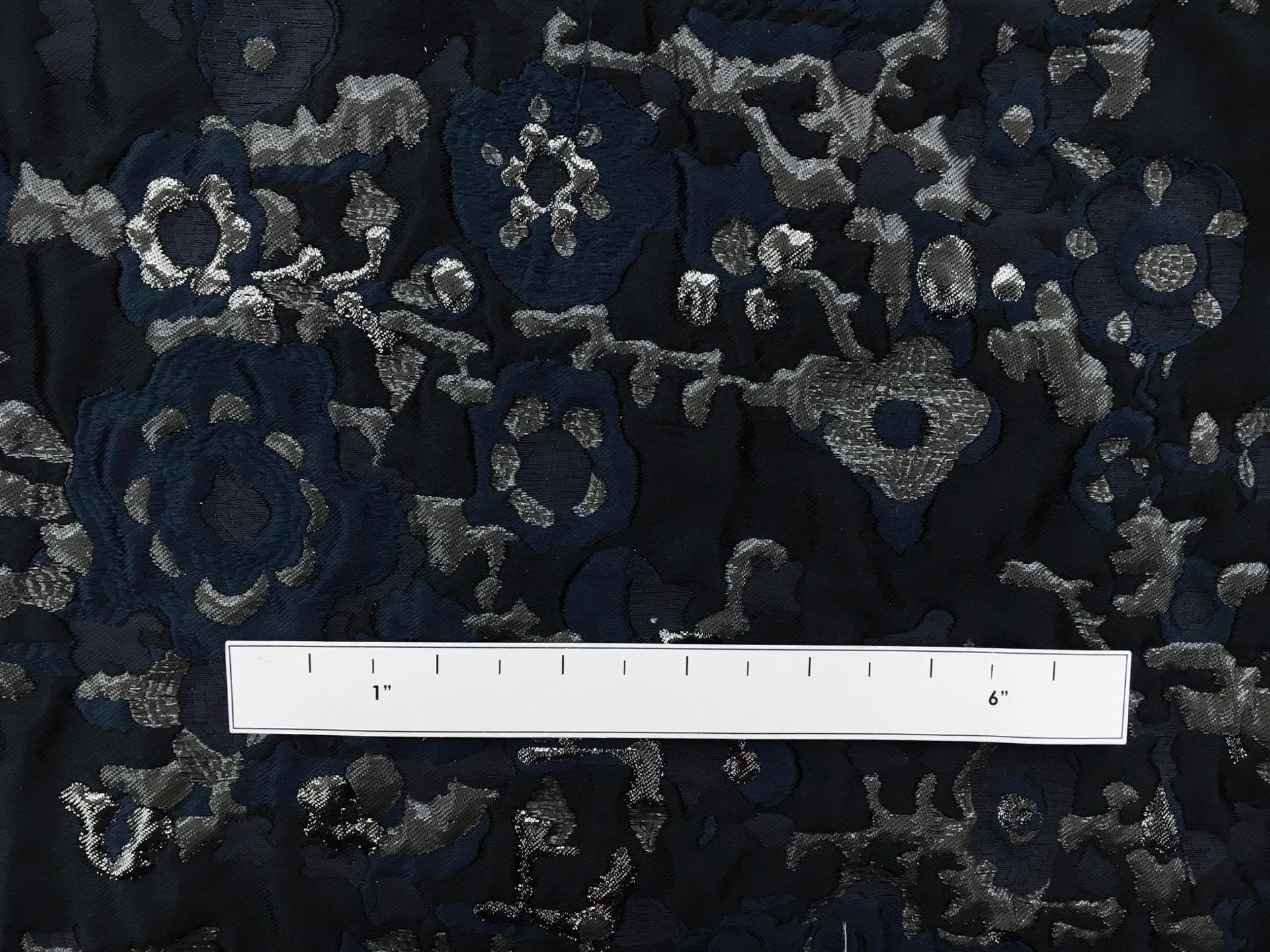 Metallic Brocade with Abstract Flowers1