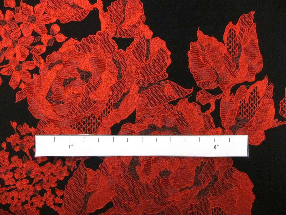 Polyester Silk Blend Double Face Metallic Appliqued Zibelline2