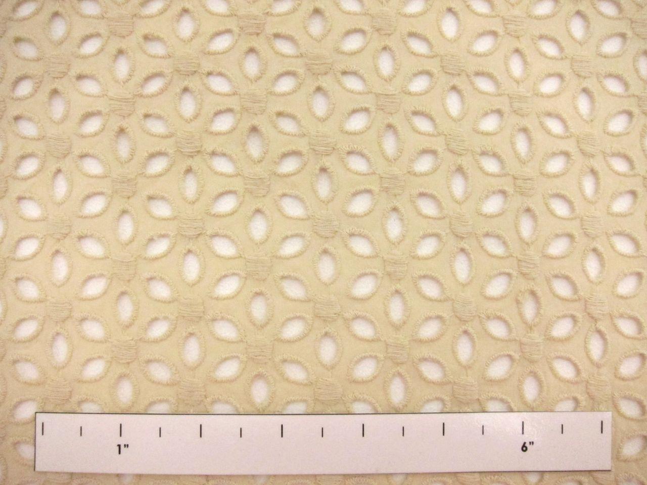 Cotton Eyelet in Beige1
