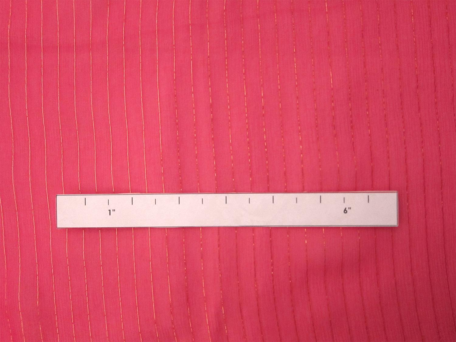 Silk Metallic Chiffon Stripe 2