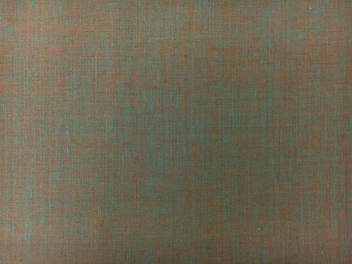 Two Toned Lightweight Linen in Turquoise Burnt Orange2