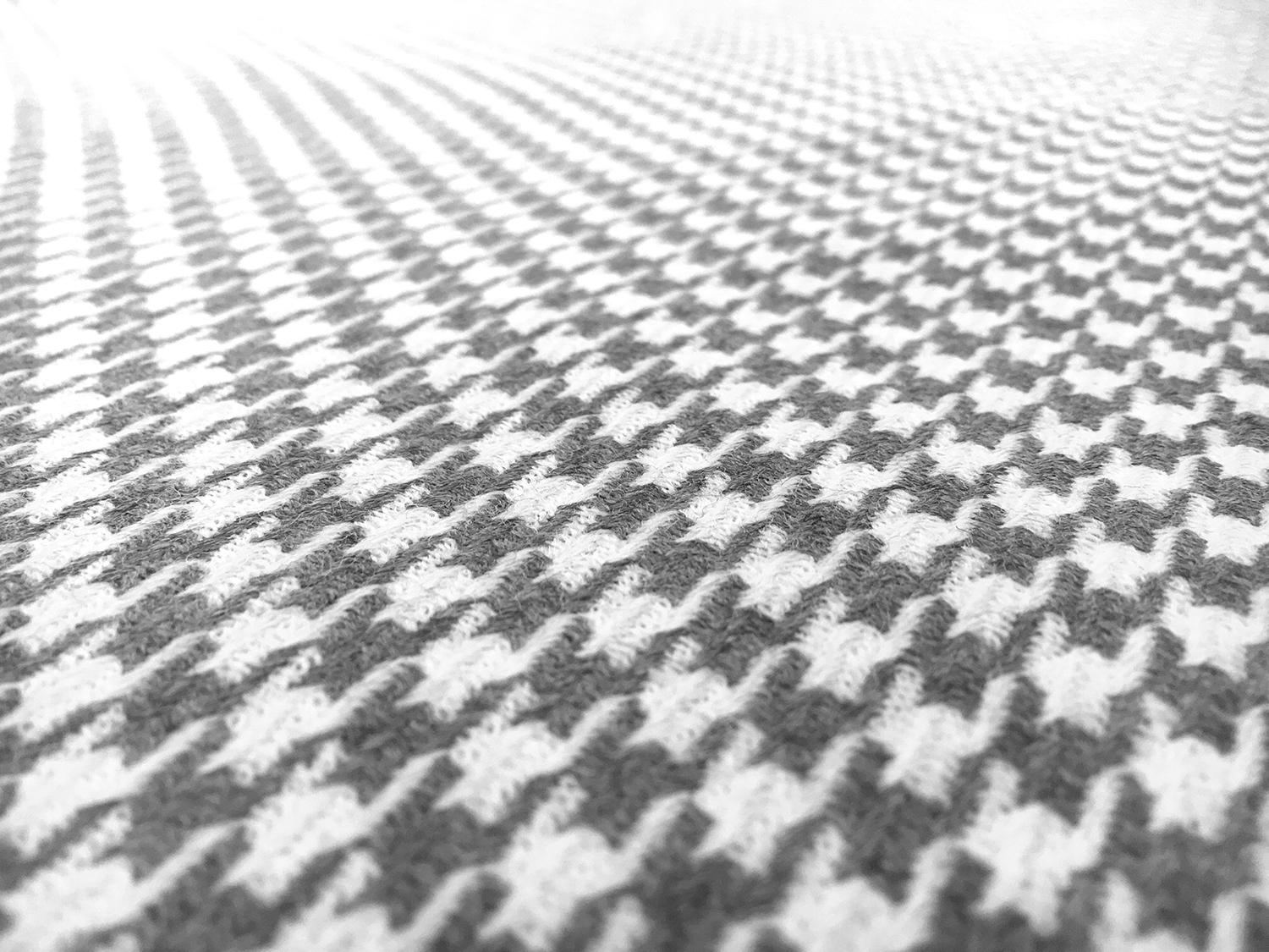 Italian Virgin Wool Houndstooth in Grey3