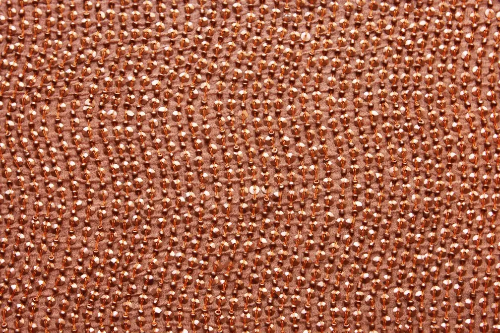 Sequins on Silk Chiffon0