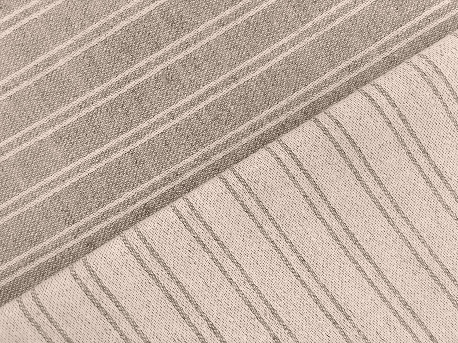 Linen Cotton Poly Striped Upholstery0