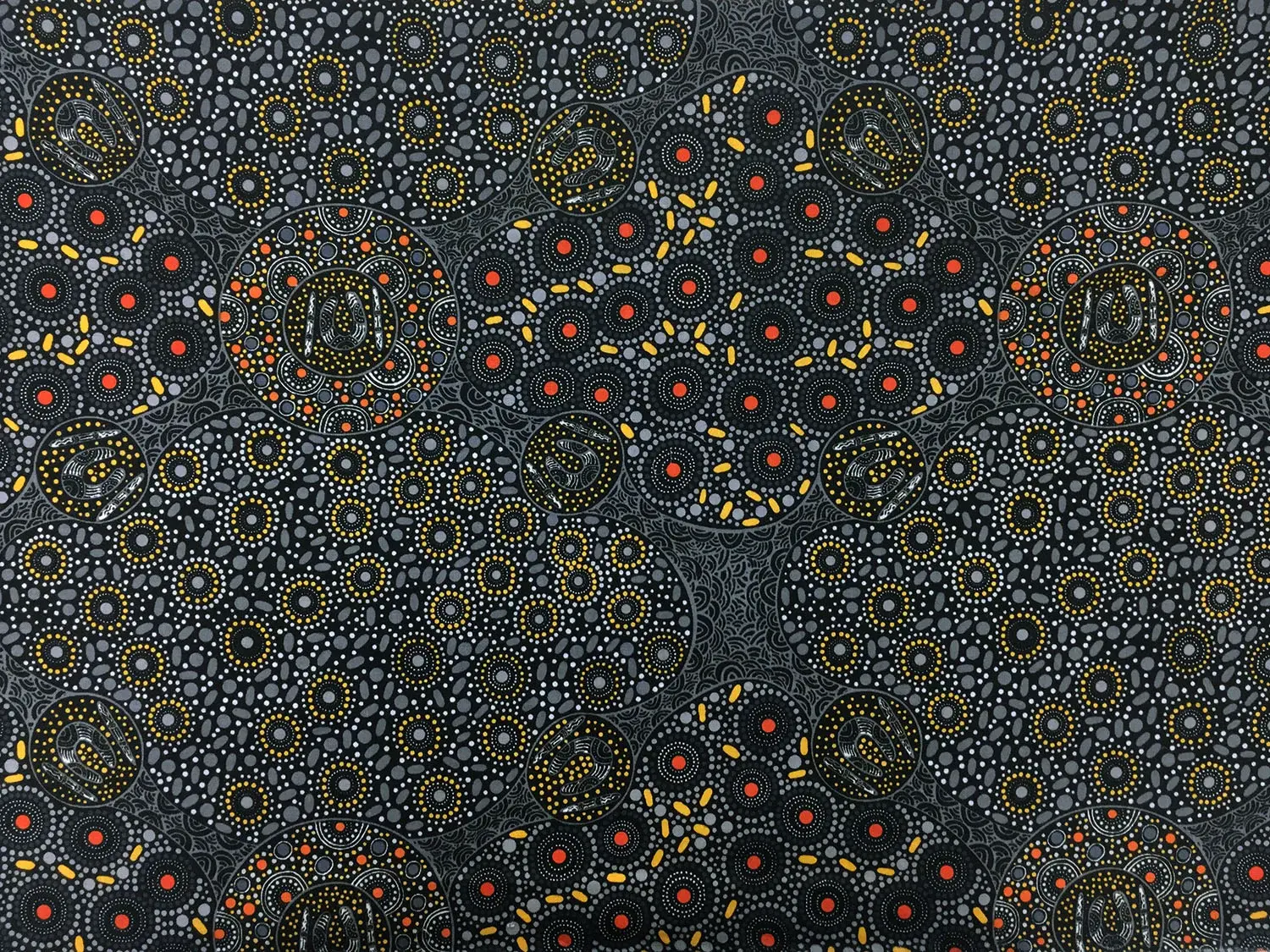 Australian Cotton Print With Aboriginal Motif 0