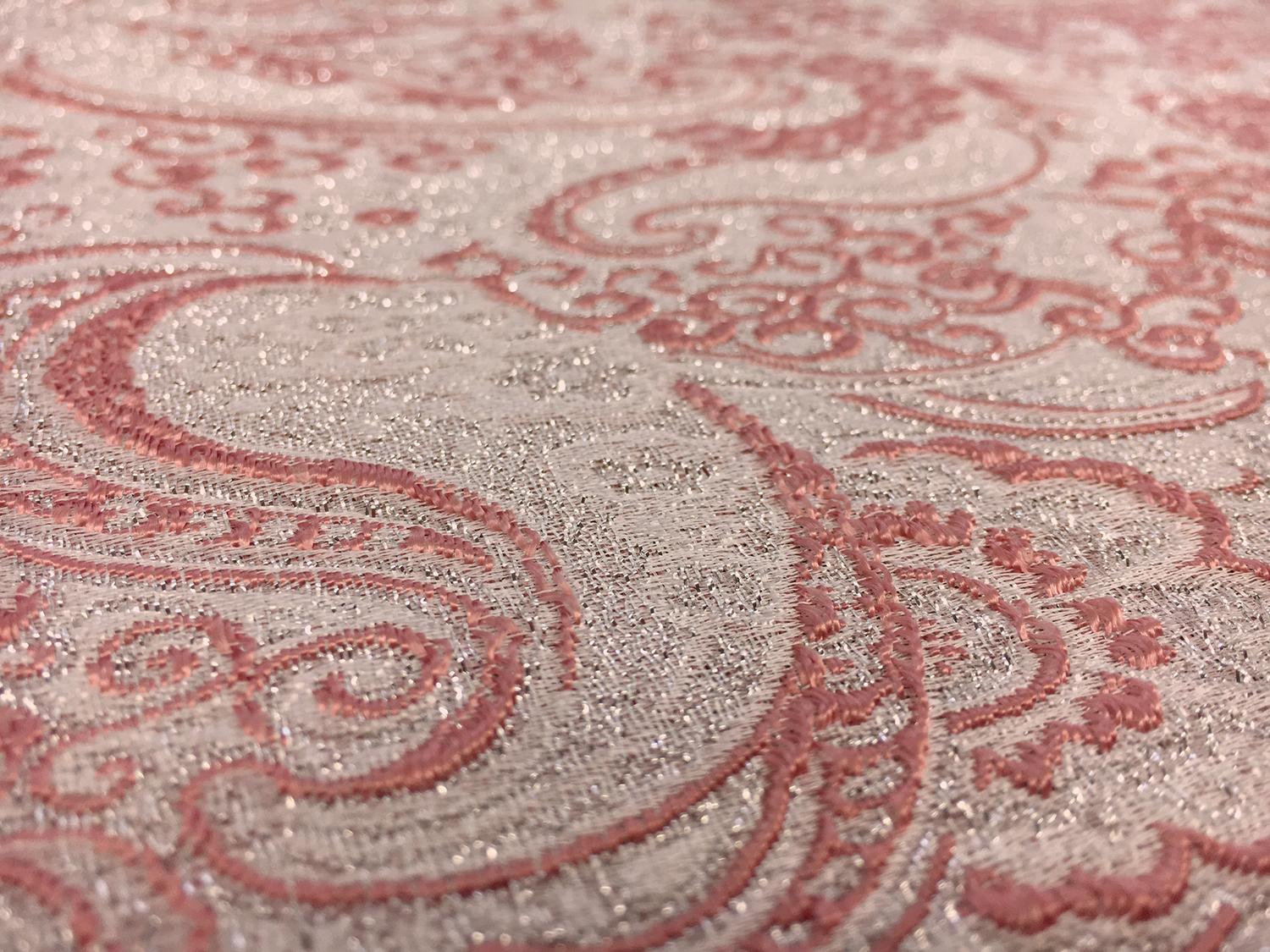 Polyester and Viscose Blend Metallic Paisley Brocade2