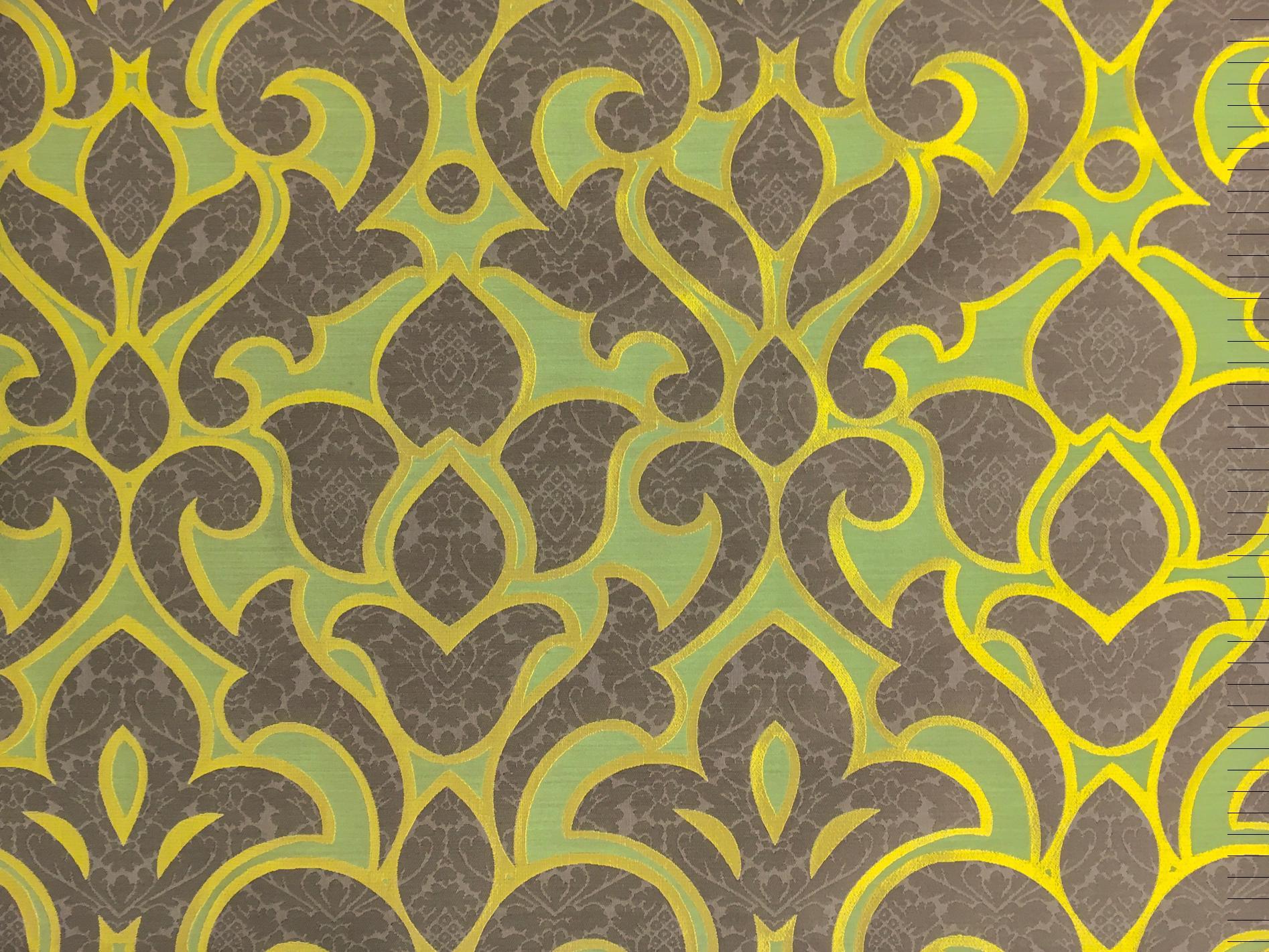 Silk and Polyester Jacquard with Abstract Geometric Patterns0