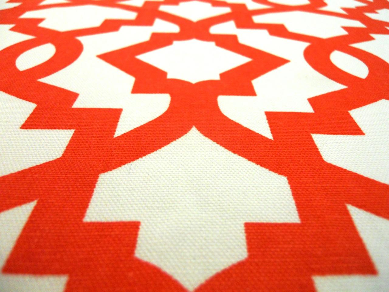 Orange Imperial Trellis Cotton Canvas Print2