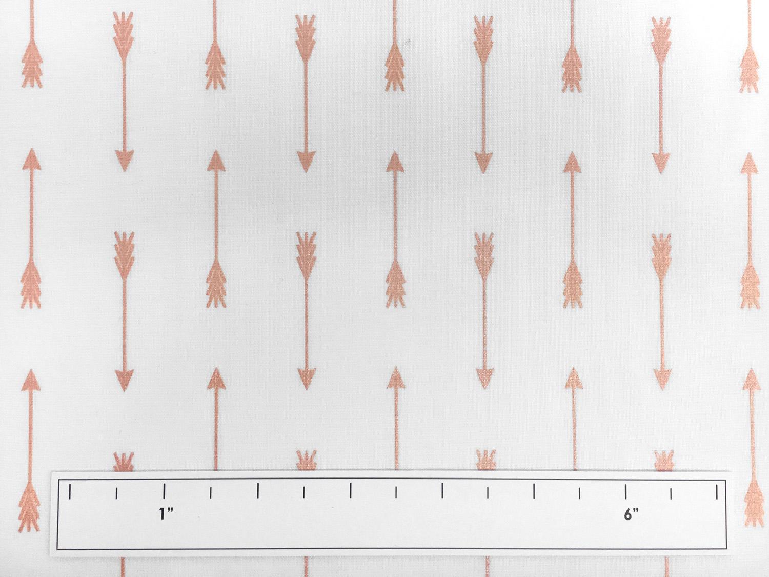 Rose Gold Metallic Arrows Cotton Print3